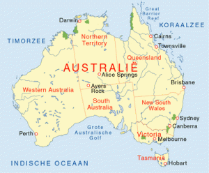 Map Australië
